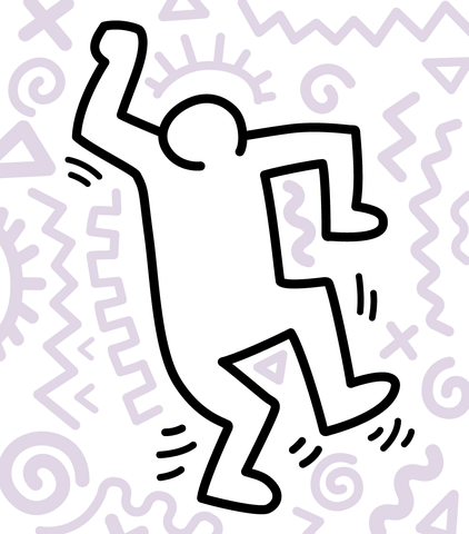 Dancing Figure By Keith Haring  Coloring Page